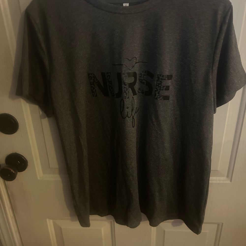 Nurse Life Dark Gray Short-Sleeve Tee